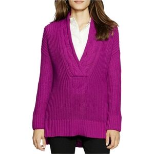 Lauren by Ralph Lauren Purple Cotton Long Sweater Size XL